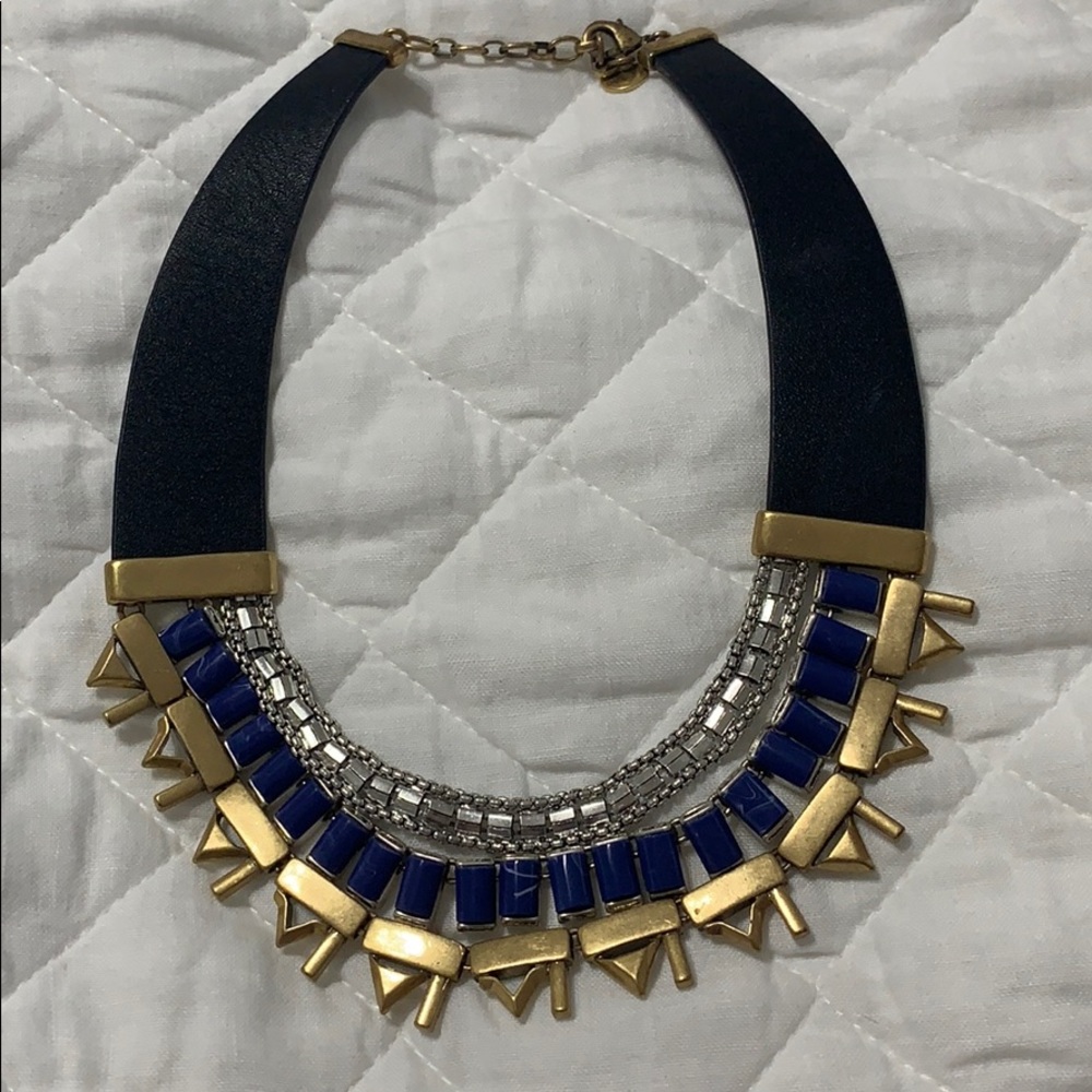 Stella & dot Natalie leather stone necklace